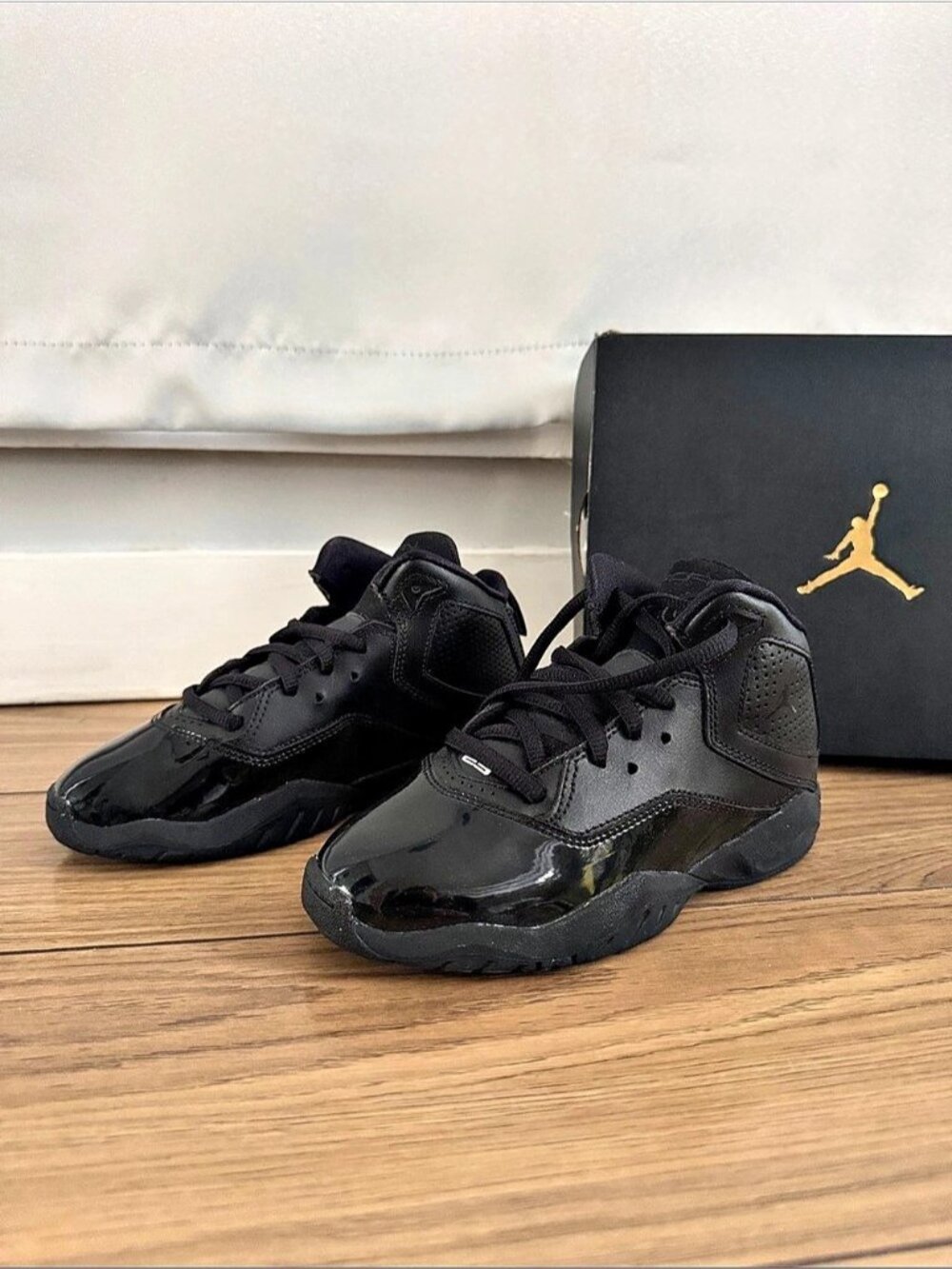 Nike Air Jordan B'Loyal GS Triple Black Sneakers 13 C